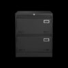 2 Drawer Metal Lateral File Cabinet With Lock, Office Vertical Files Cabinet For Home Office, Locking Metal File Cabinet - Black - Image 6