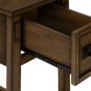 Accent End Table, 2 Tier, Narrow, Storage Drawer, Transitional - Walnut - Image 7