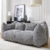 Comfortable Dual Beanbag Chair With High Resilience Foam Core For 2 People - Gray - Image 4