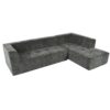 Modular Combination Living Room Sofa Set, Modern Minimalist Sofa, Living Room Upholstered Sofa Bed, Bedroom, 2 Pieces Computer Free Combination, L - Shaped - Black Gray - Image 15