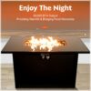 Outdoor Fire Pit Table With Lid - Black - Image 2