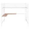 Full Loft Bed With Desk And Grid - White - Image 2