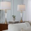 Ashland - Contemporary Crystal Table Lamp (Set of 2) - Clear Crystal / Nickel / White - Image 5