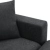 Modern Sectional Sofa With Throw Pillows, Cloud L Shaped Couch Set With Wide 4 Seat Comfy Couch Set With Movable Ottoman - Black - Image 14