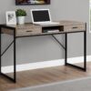 Computer Desk For Home Office, Laptop, Storage Drawers, Contemporary - Taupe - Image 3