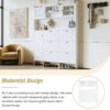 Multifunctional Tipping Bucket Shoe Cabinet With Storage Shelf & 6 Flip Drawers, Large Hall Tree With Tempered Glass Doors, Foyer Cabinet With 4 Hooks For Hallway - White - Image 8