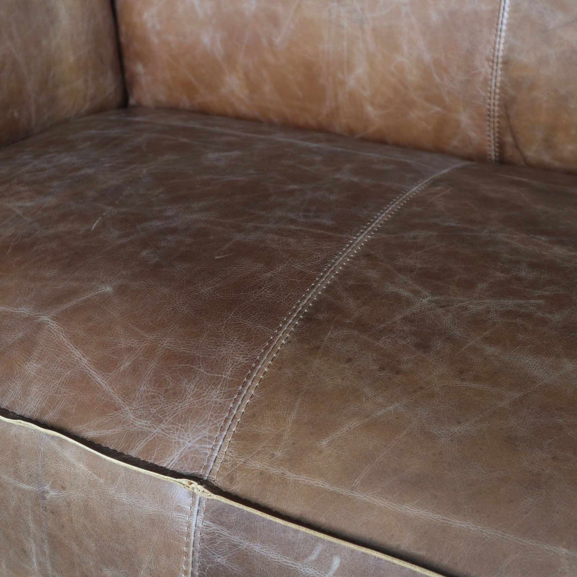 Brancaster - Top Grain Leather Living Room Set - Brown - Image 4