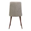 Mid Century Modern Fabric Armless Dining Chairs Set - Wheat / Dark Walnut - Image 9
