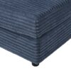Oversized Loveseat Chaise Lounge Sectional Sofa Bed Corduroy Sleeper Sofa With 2 USB Ports, 2 Cup Holders And 2 Throw Pillows For Living Room And Bedroom - Blue - Image 19