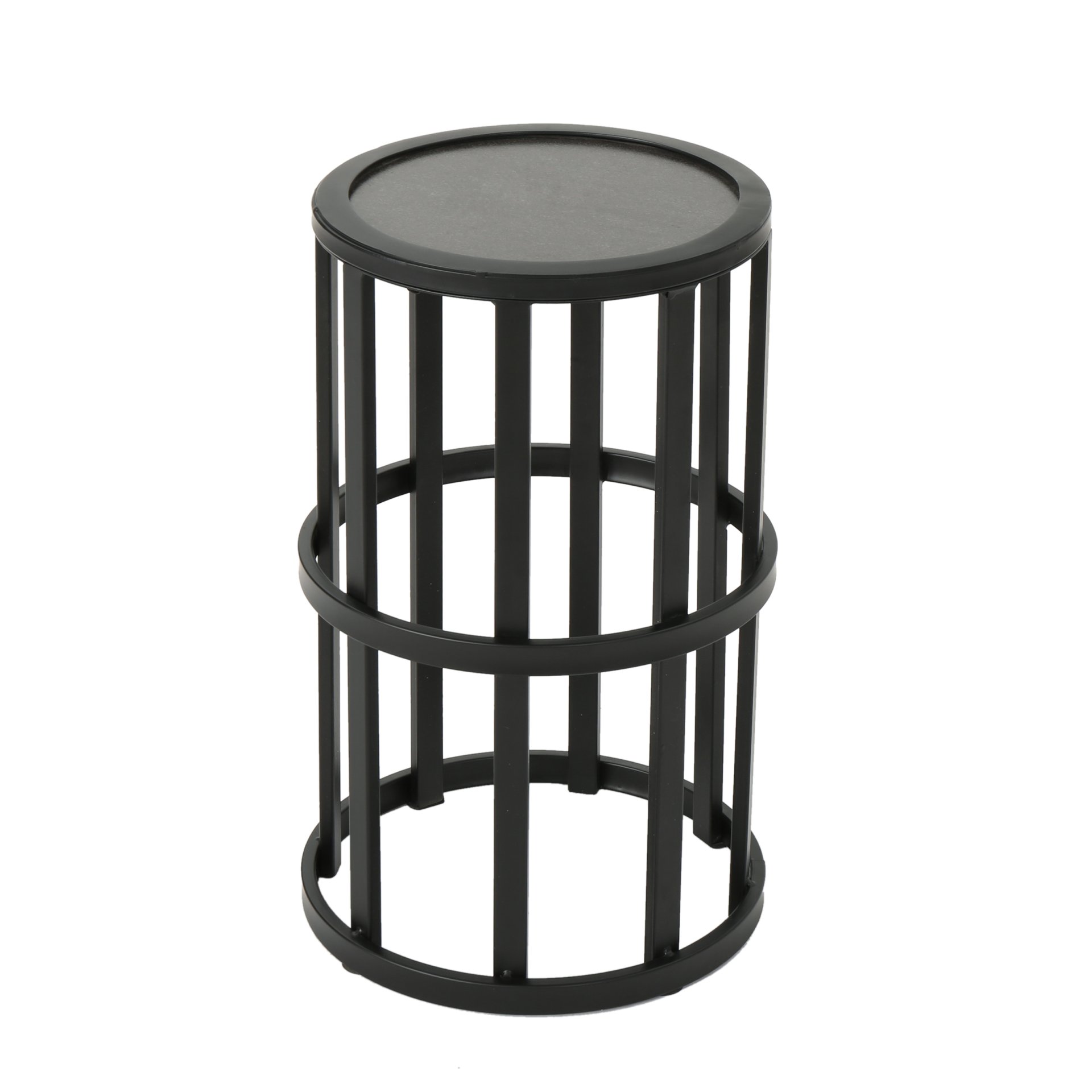 Outdoor Powder Coated Side Table - Gray - Image 4