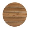 Round Side Table, Solid Wood - Natural Wood / Brown - Image 5