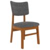 Mid Century Modern Dining Table Set For 4, Solid Wood Dining Table And Solid Wood Chairs, 5 Pieces Farmhouse Dining Table And 4 Upholstered Chairs - Brown / Gray - Image 20