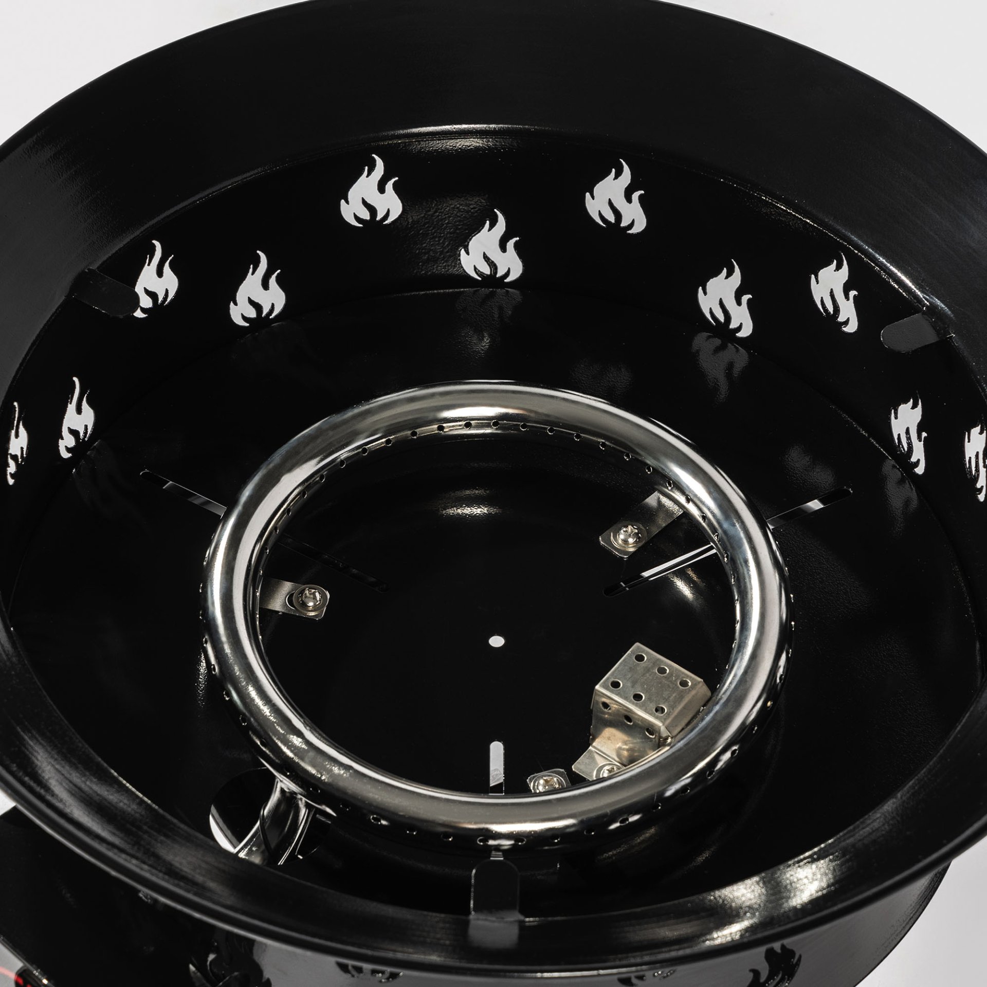 19" Propane Gas Fire Pit Table, 50000 Btu Round Steel Fire Pit For Outside Patio Deck Garden Backyard - Black - Image 7