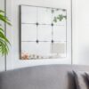 Traditional Decor Style Antique Glass Panel Mirror, Wall Mirror For Bathroom Entryway Console Lean Against Wall - Black - Image 5