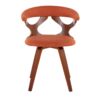 Gardenia - Mid-Century Modern Dining / Chair With Swivel - Walnut / Orange - Image 5