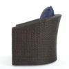 Nimbus - Outdoor Swivel Club Chair With Rattan Wicker Cover - Brown / Navy Blue - Image 7