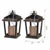 Menifee - Lantern With Led Candle, Short (Set of 2) - Bronze - Image 6