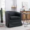 27.36" Wide Swivel Chair - Black - Image 2