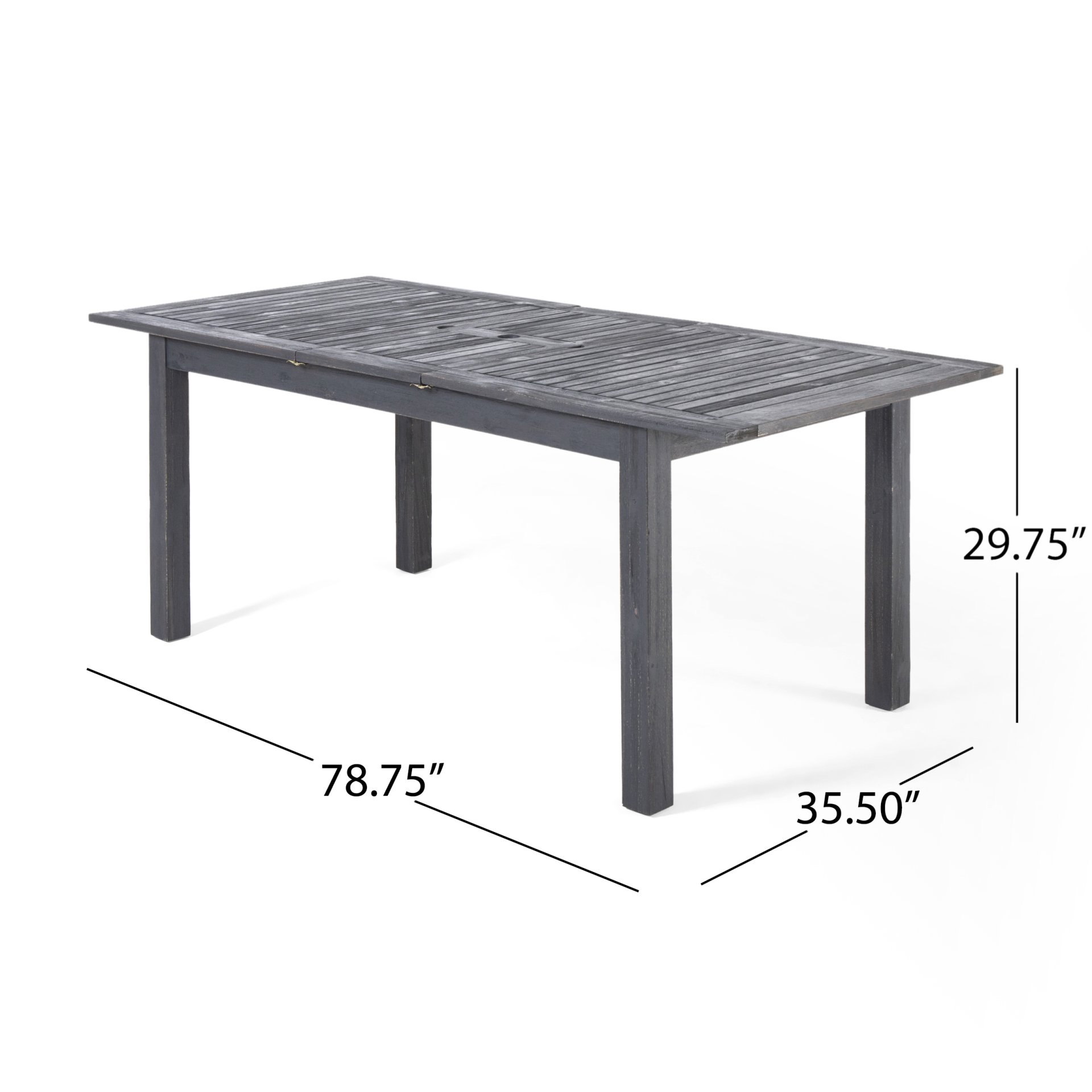 Outdoor Expandable Dining Table - Dark Gray - Image 3