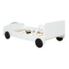 Full Size Car Shaped Platform Bed With Wheels - White - Image 6