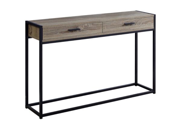 Accent Console Table For Entryway, 2 Storage Drawer, Contemporary And Modern - Taupe