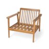 Mid Century Modern Outdoor Lounge Chair Set With Cushions Wood Frame For Patio, Garden, Or Balcony - Teak - Image 18