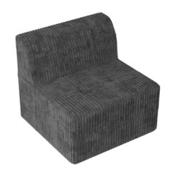 Modern Minimalist Style Corduroy Single Seat Sofa Comfy Sleeper Sofa For Living Room And Bedroom Space Efficient Design - Gray