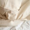4 Piece California King Brushed Microfiber Hypoallergenic Sheet Set - Cream - Image 2