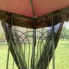 10 X 10 Ft Patio Gazebo Tent With Ventilated Double Roof And Mosquito Net - Brown - Image 12