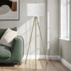 Lighting, Floor Lamp, Brass Metal, Contemporary - Ivory - Image 8