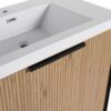 Modern Freestanding Bathroom Vanity With Resin Sink & Soft Close Cabinet Doors - Light Coffee - Image 13