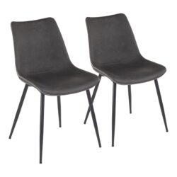 Durango - Industrial Dining Chair (Set of 2) - Black / Vintage Gray