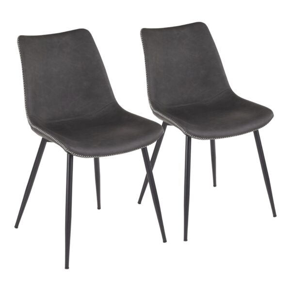 Durango - Industrial Dining Chair (Set of 2) - Black / Vintage Gray