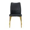 Medieval Modern Dining Chairs With Cushions And Metal Legs Material (Set of 4) - Black - Image 8