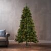 Noble - 7' Hinged Christmas Tree With 500 Clear Lights - Green - Image 5