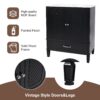 Vintage Style 30" Bathroom Vanity With Sink, Multi Functional Storage, Soft Closing Door - Black - Image 7