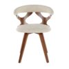 Gardenia - Mid-Century Modern Dining / Chair With Swivel - Walnut / Cream - Image 5