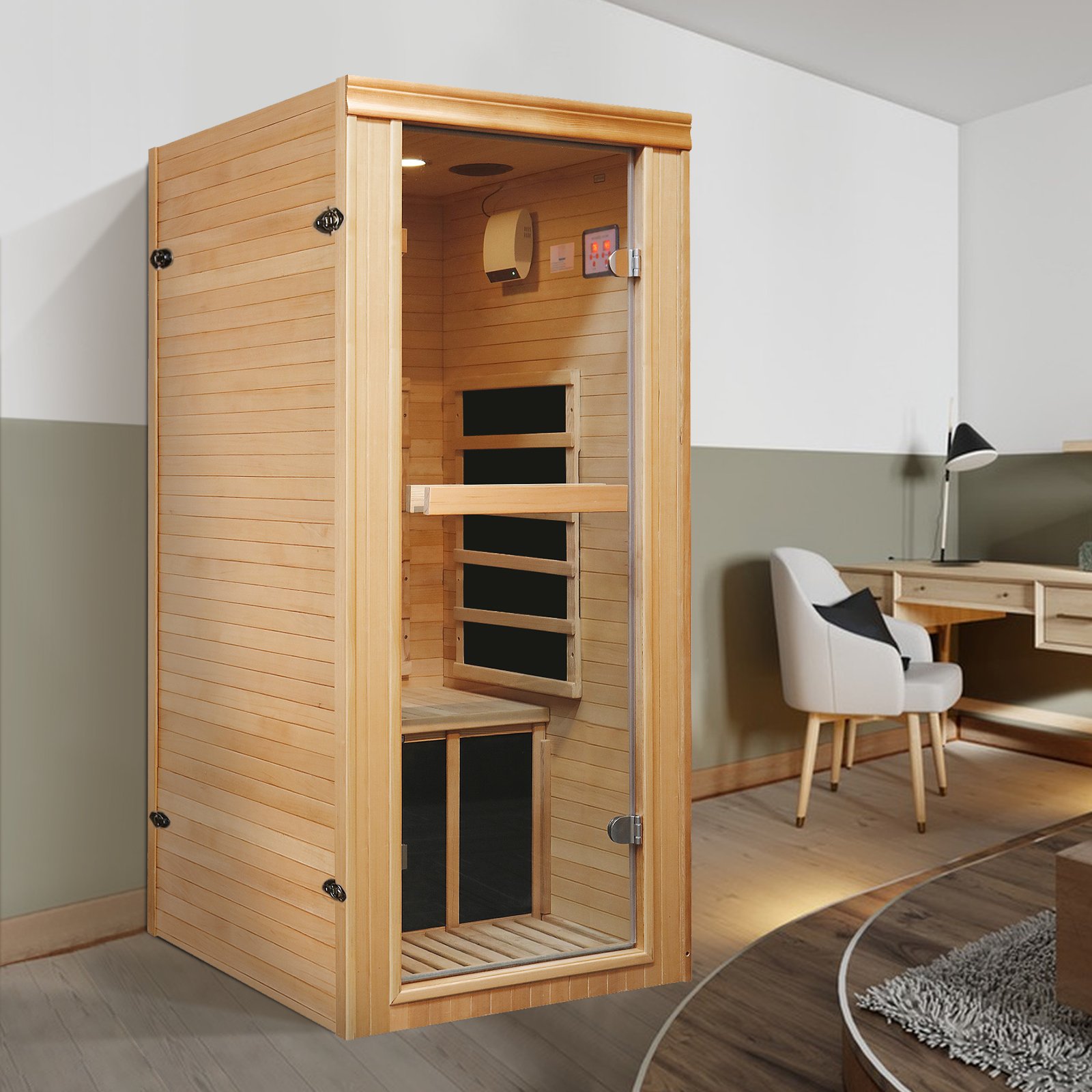 Single Person Far Infrared Sauna Room - Natural - Image 8