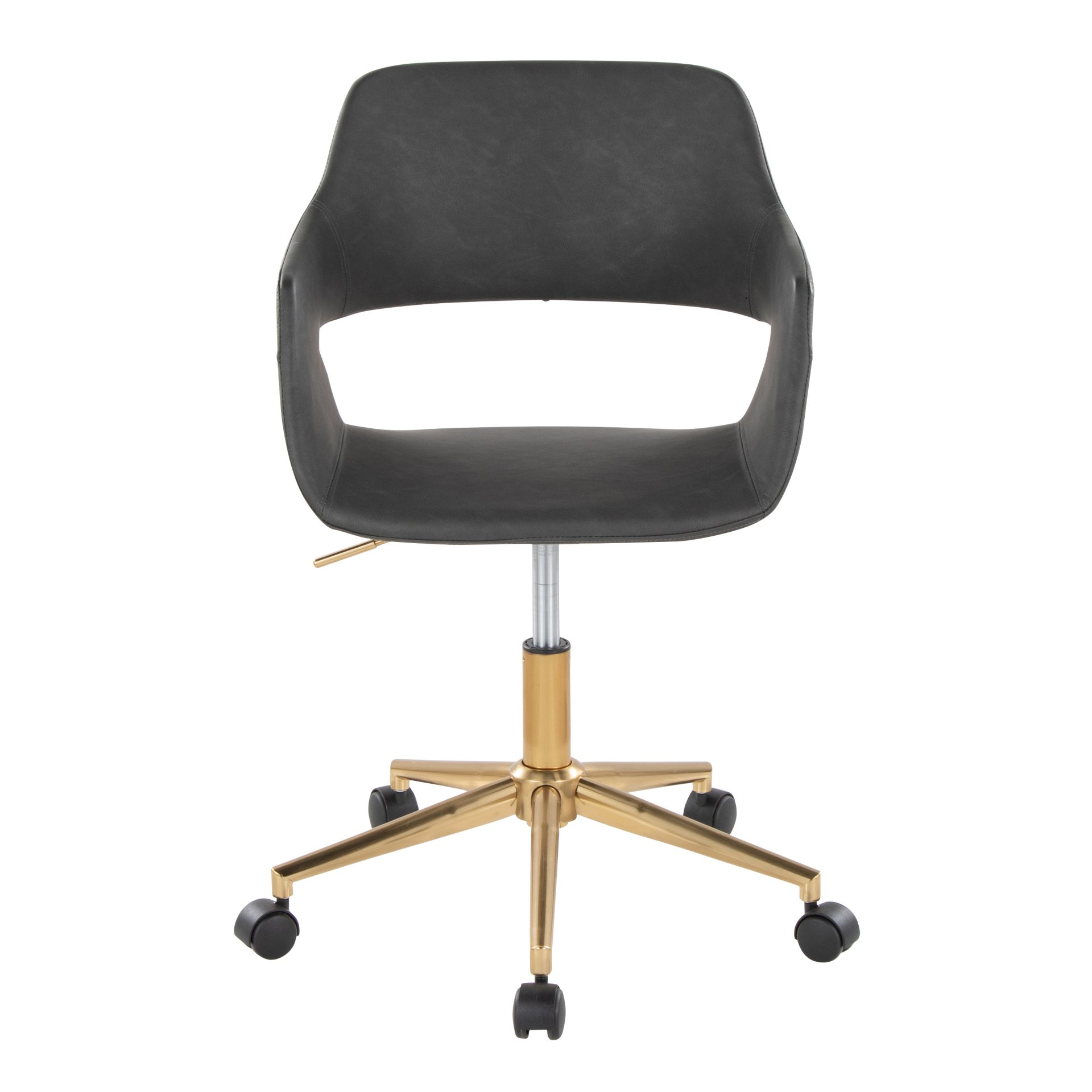 Margarite - Contemporary Task Chair - Gold / Gray - Image 5