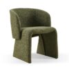 Modern Accent Chair Green Single Sofa Chair, Upholstered Side Chair Teddy Comfy Chair For Dining Room / Bedroom / Living Room / Reception 1 Piece - Green - Image 4