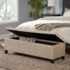 Glouster - Contemporary Storage Ottoman - Light Beige - Image 5