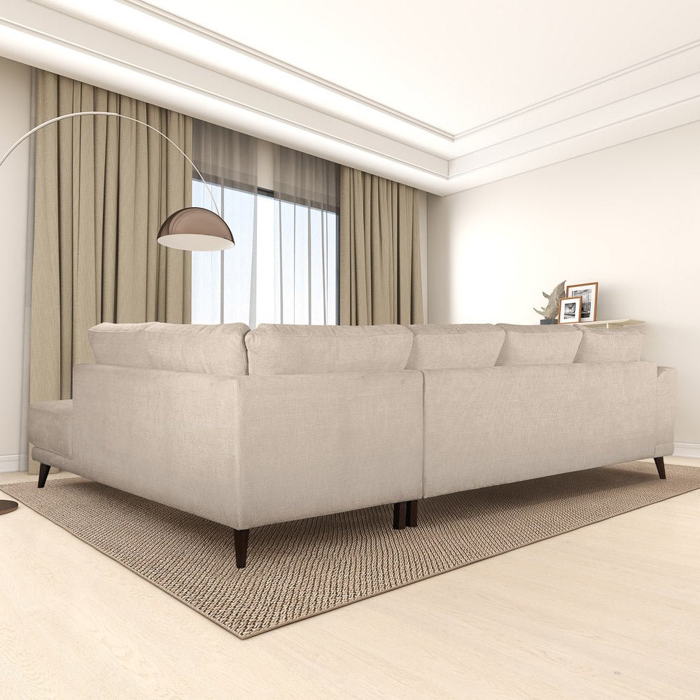 Amara - Right Sectional Sofa - Cream - Image 8
