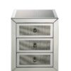 Noralie - Accent Table Mirrored / Faux Dimaonds - Silver - Image 3