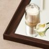 Vintage Full Length Mirror Wall Mounted With Faux Wooden Frame - Brown - Image 6
