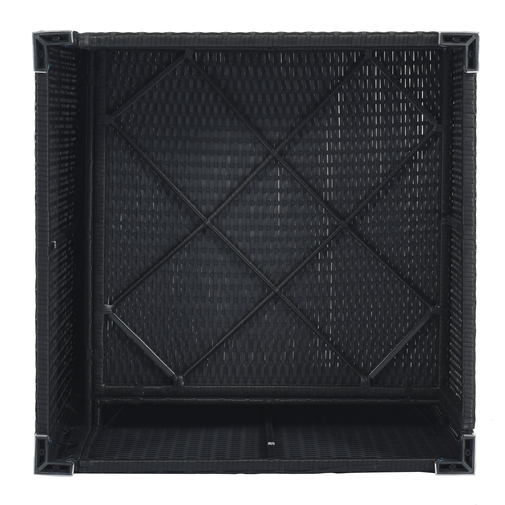 8 Pieces Outdoor Patio Furniture Sets, Garden Conversation Wicker Sofa Set, Single Sofa Combinable - Gray / Black - Image 21