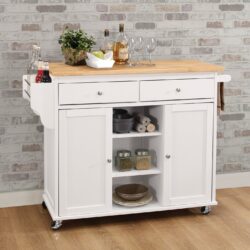 Tullarick - Kitchen Cart - Natural / White