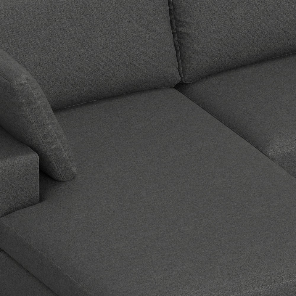 Charlie - Deep Seater Left Sectional Sofa - Gray - Image 6