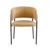 Modern Upholstered Arm Dining Chair (Set of 2) - Yellow - Image 6