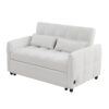 Loveseat Sofa Pull Out Sofa Bed Tufted Sleeper Sofa With An Adjustable Backrest, 3 USB Ports And 2 Lumbar Pillows For Living Room - Beige - Image 26