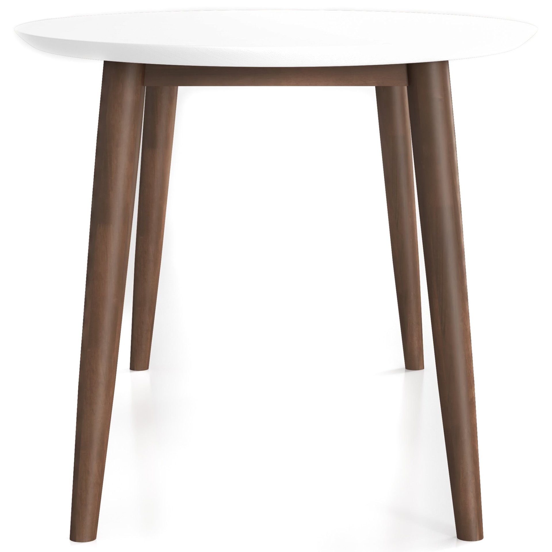 Ada - Mid-Century Modern Style Top Oval Dining Table - Brown / White - Image 15